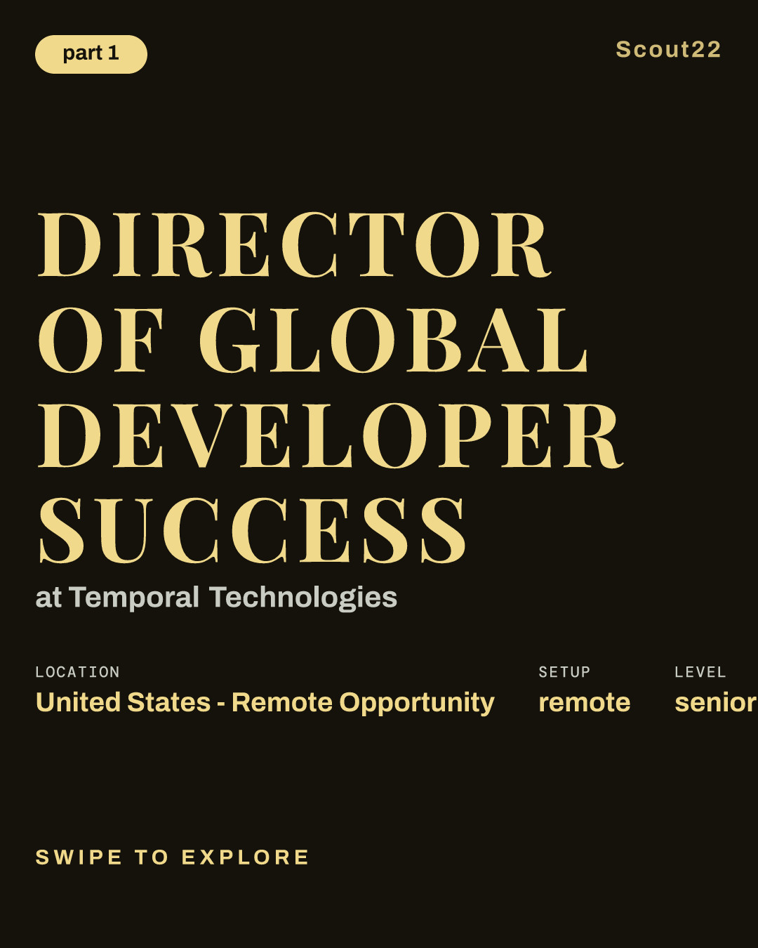 Director of Global Developer Success at Temporal Technologies