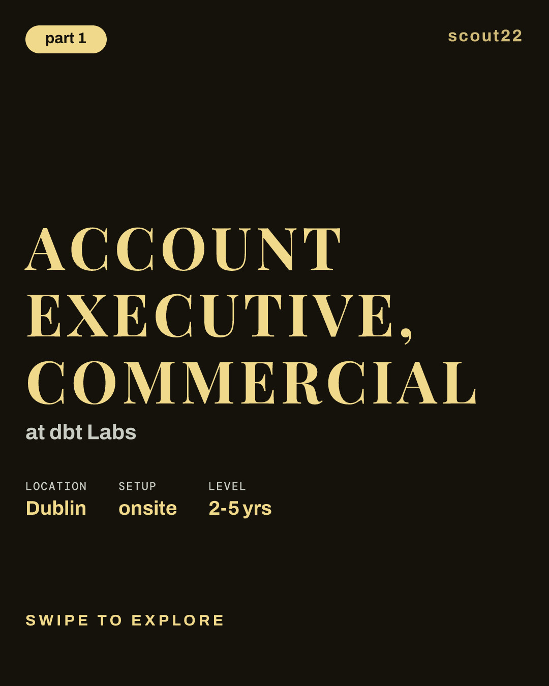 Account Executive, Commercial at dbt Labs