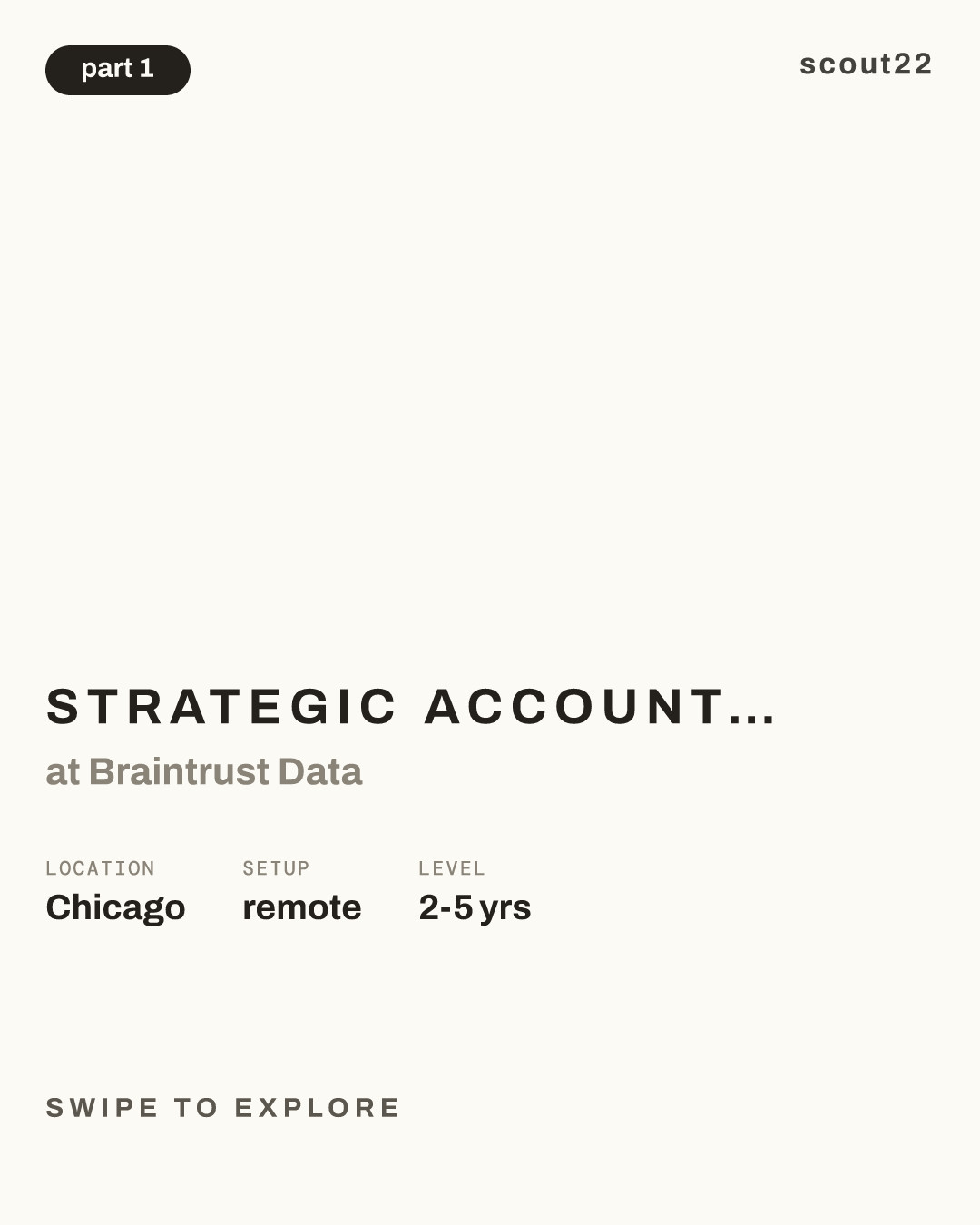 Strategic Account Executive (Central Region) at Braintrust Data