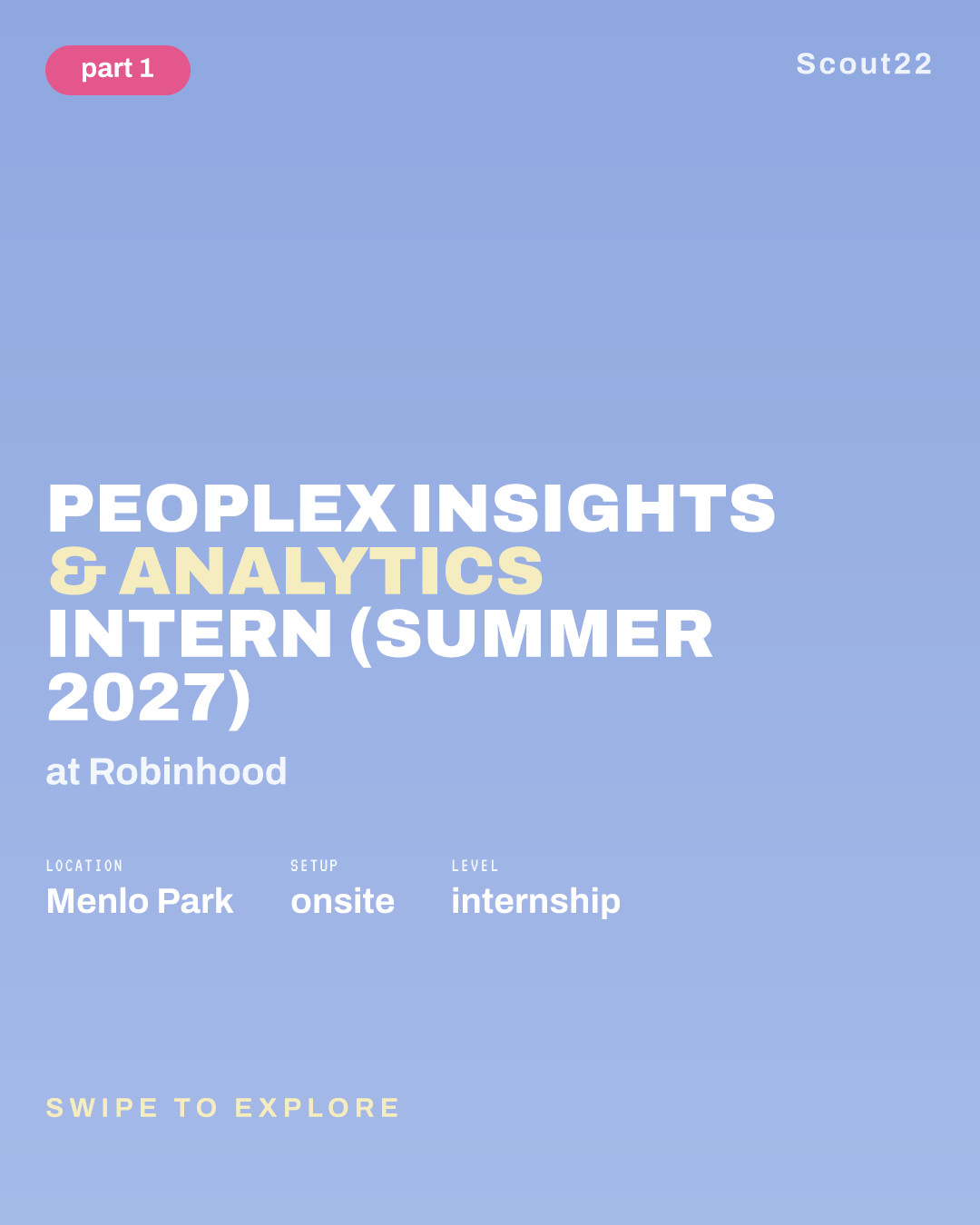 PeopleX Insights & Analytics Intern (Summer 2027) at Robinhood
