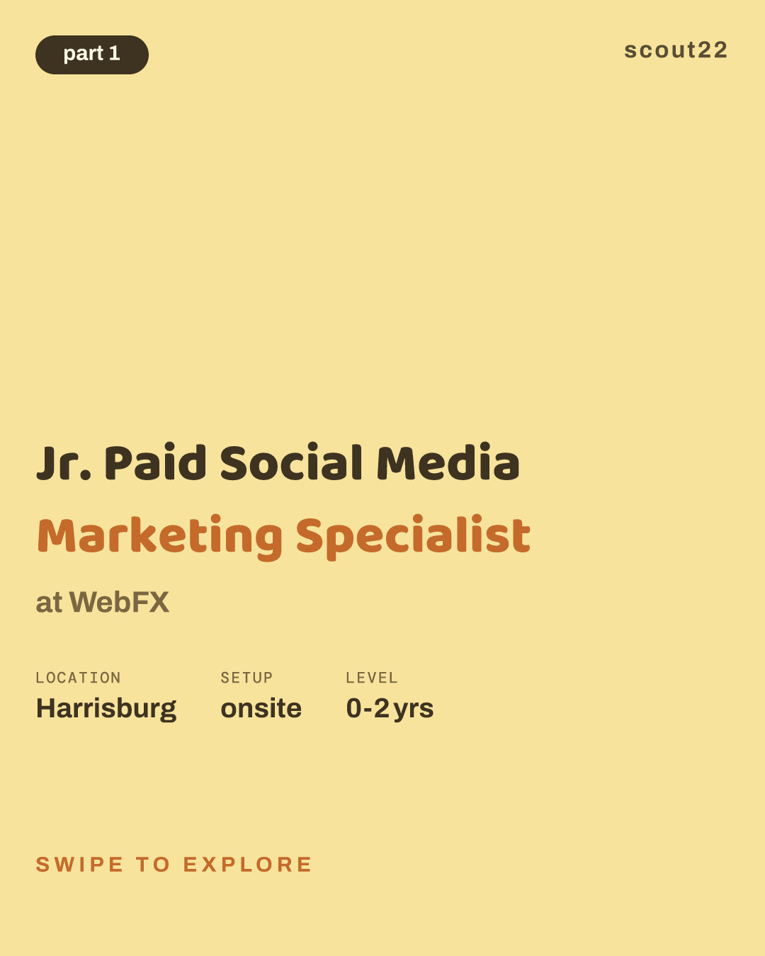 Jr. Paid Social Media Marketing Specialist at WebFX