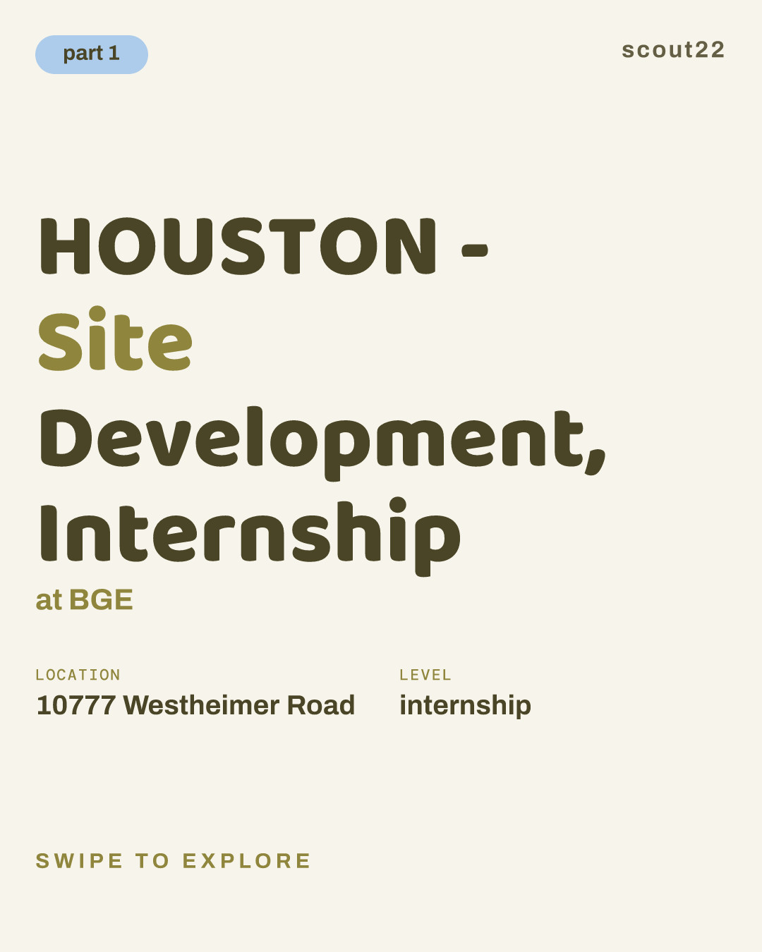 HOUSTON - Site Development, Internship at BGE