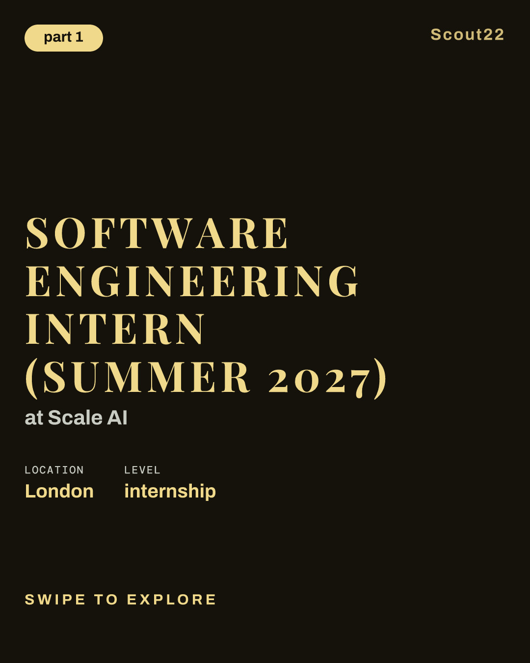 Software Engineering Intern (Summer 2027) at Scale AI