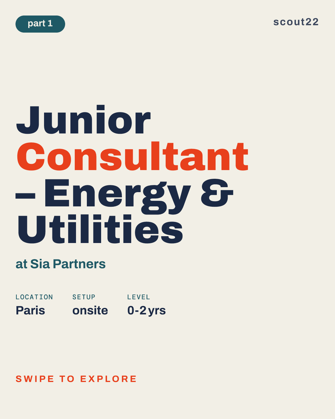 Junior Consultant – Energy & Utilities at Sia Partners