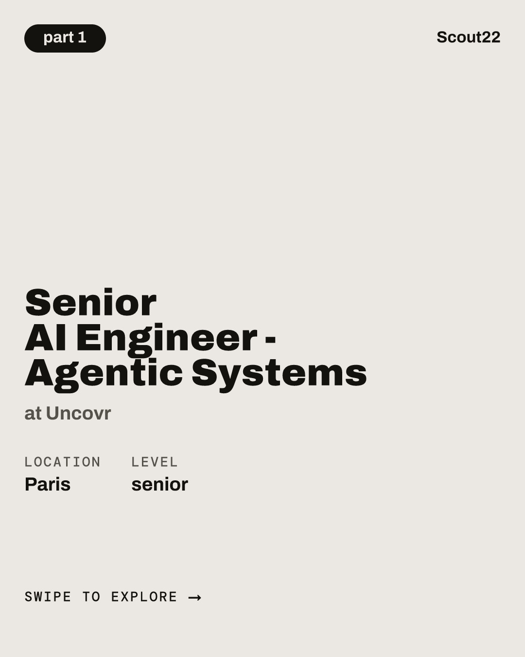 Senior AI Engineer - Agentic Systems at Uncovr