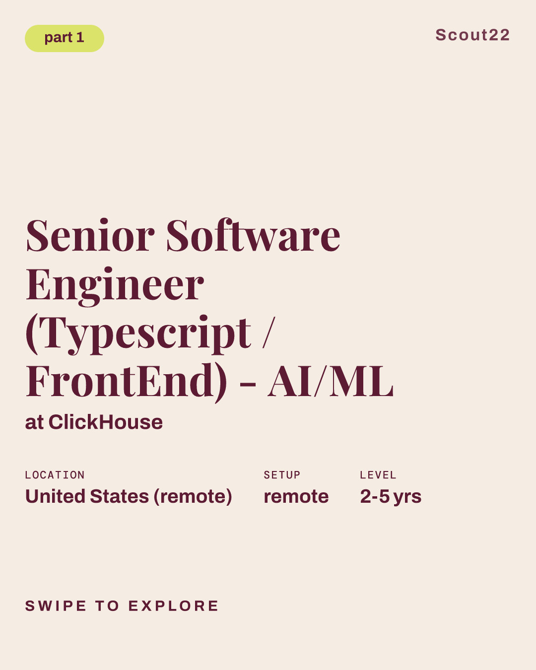 Senior Software Engineer (Typescript / FrontEnd) - AI/ML at ClickHouse