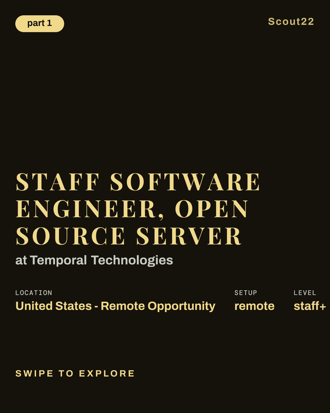Staff Software Engineer, Open Source Server at Temporal Technologies