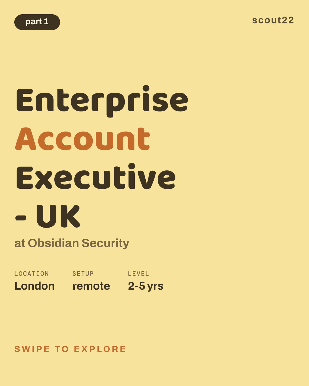Enterprise Account Executive - UK at Obsidian Security