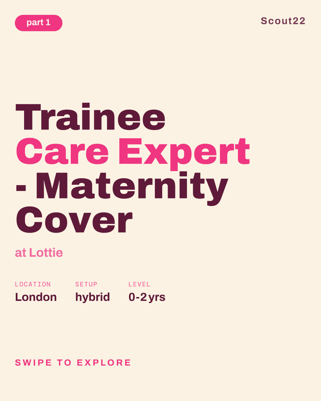 Trainee Care Expert - Maternity Cover at Lottie