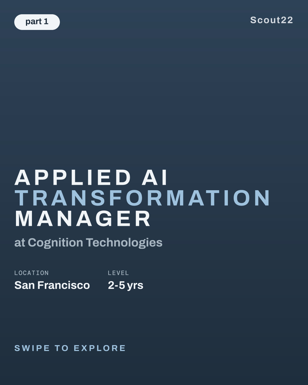 Applied AI Transformation Manager at Cognition Technologies