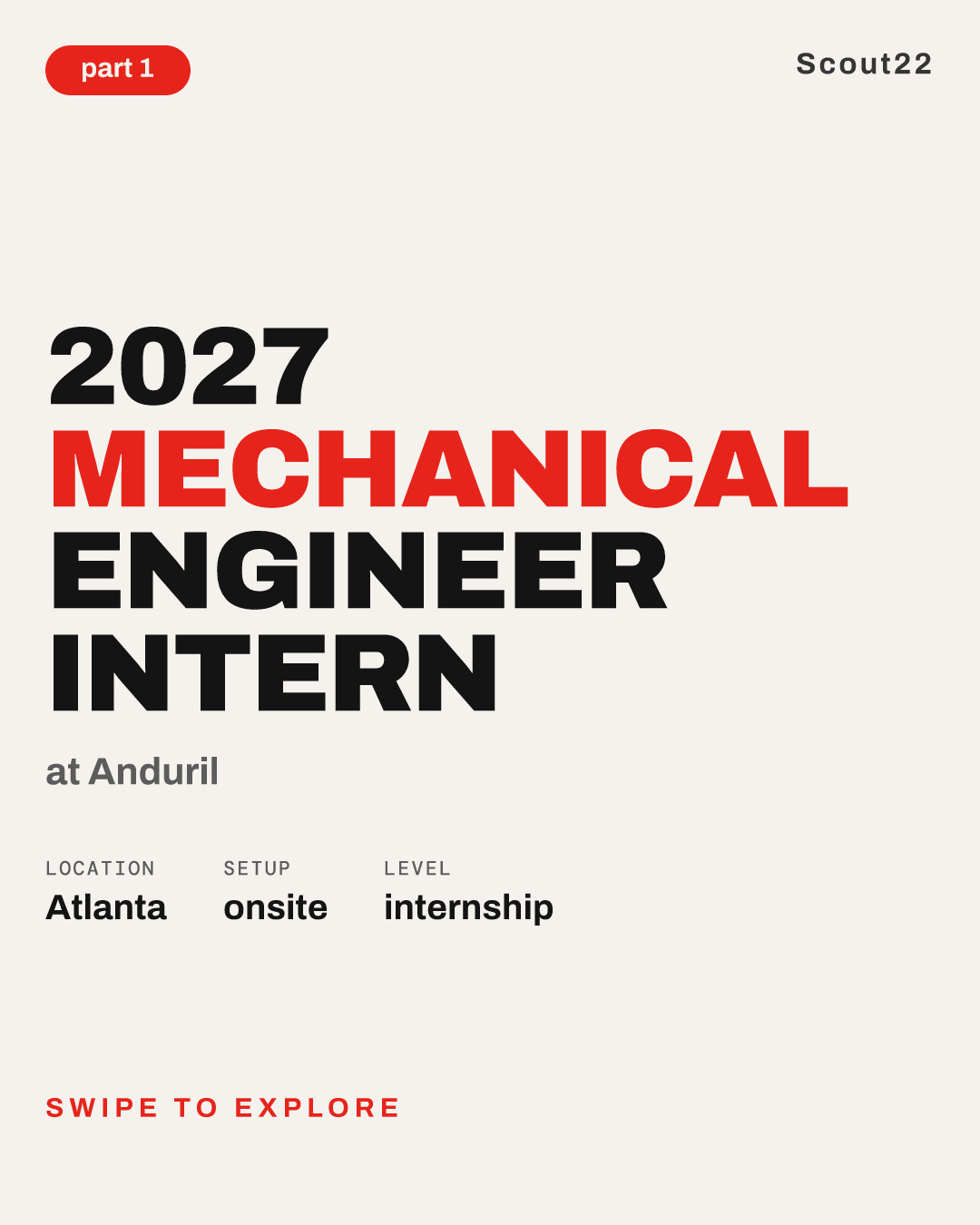 2027 Mechanical Engineer Intern at Anduril