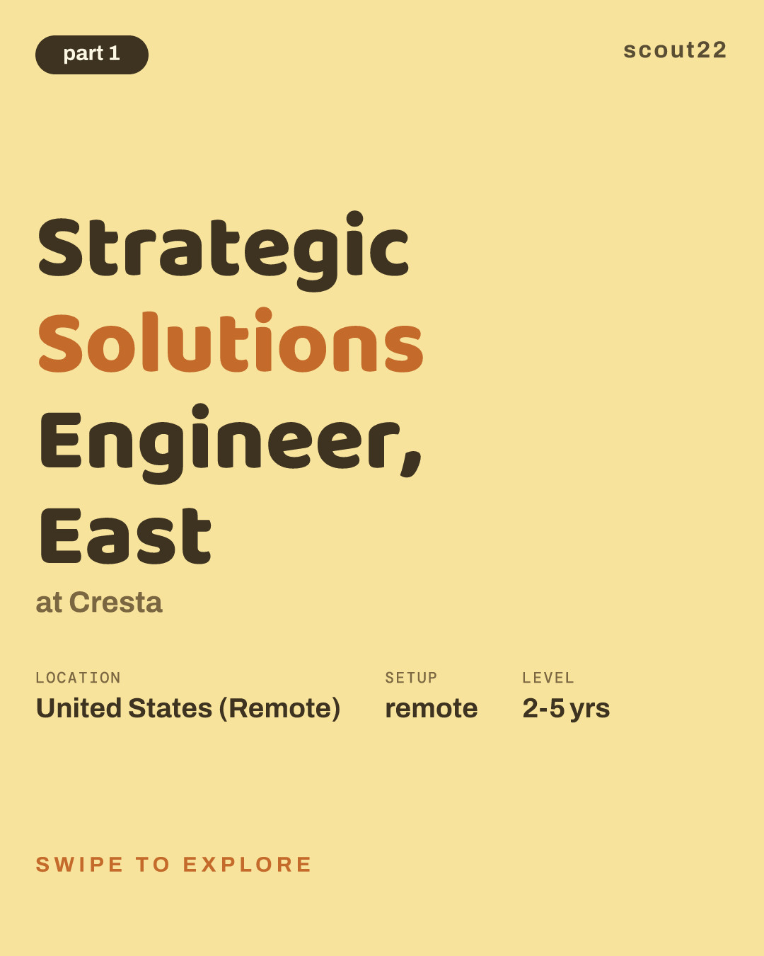 Strategic Solutions Engineer, East at Cresta