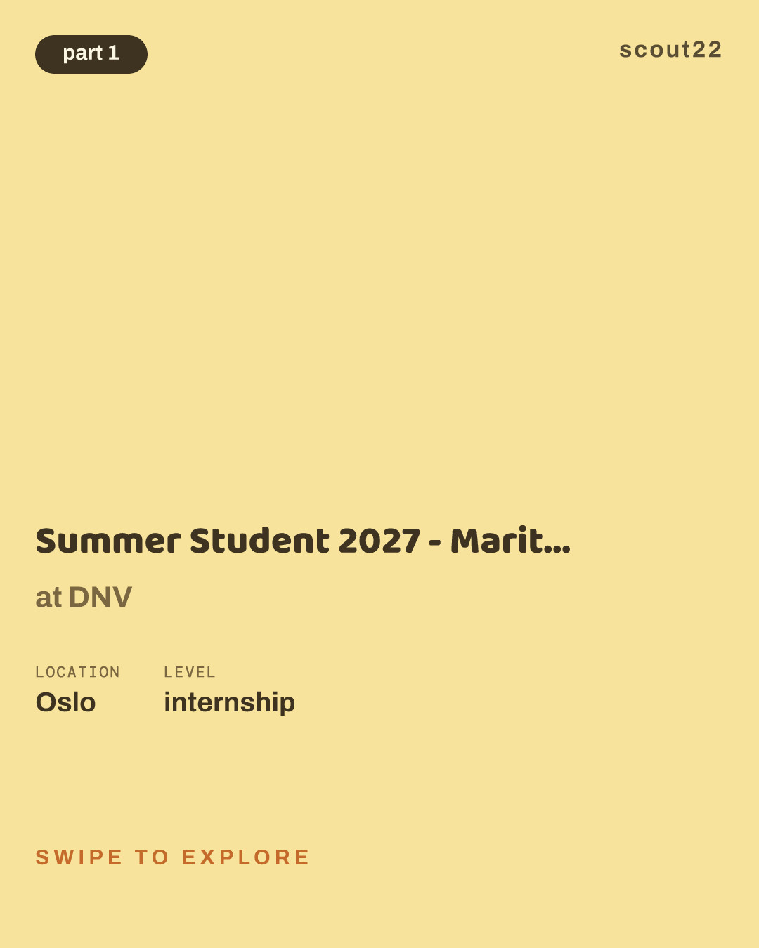 Summer Student 2027 - Maritime Regulatory Affairs at DNV