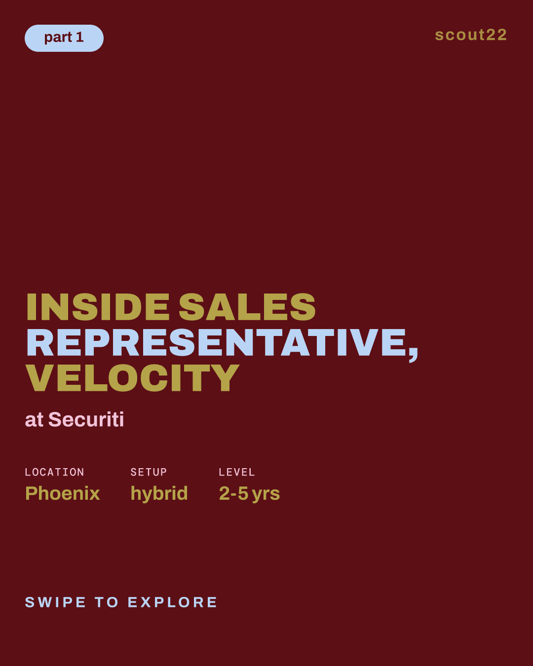 Inside Sales Representative, Velocity at Securiti