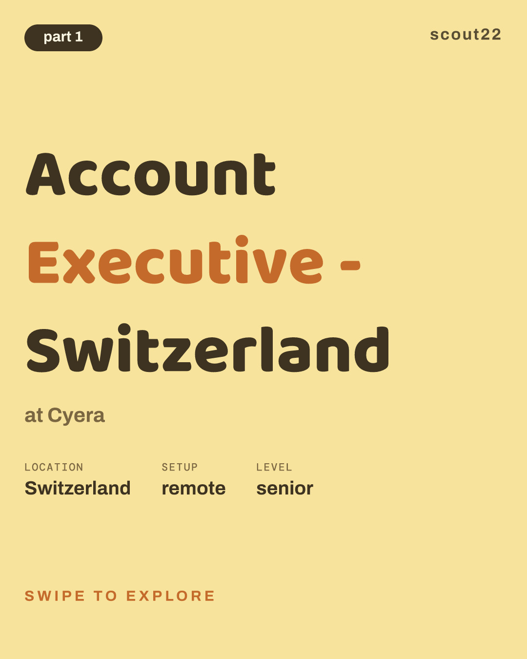 Account Executive - Switzerland at Cyera