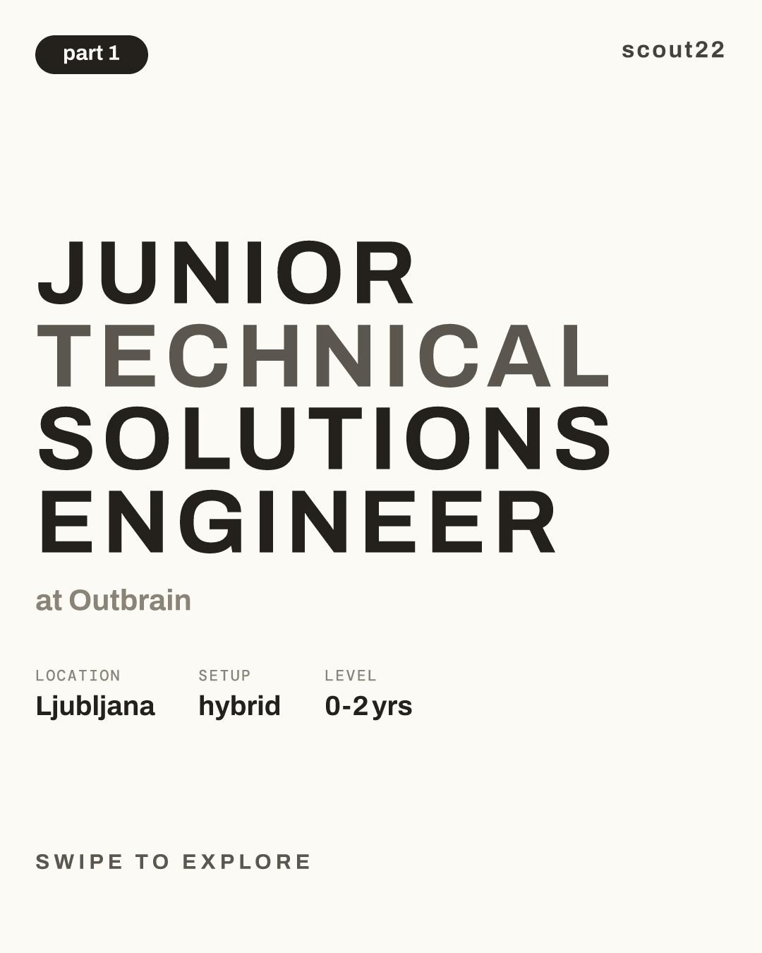 Junior Technical Solutions Engineer at Outbrain