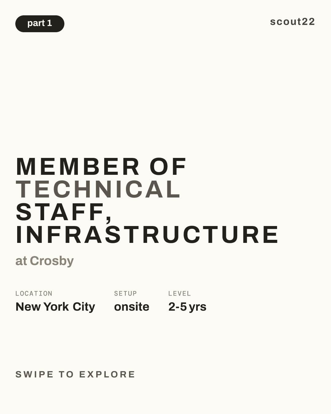 Member of Technical Staff, Infrastructure at Crosby