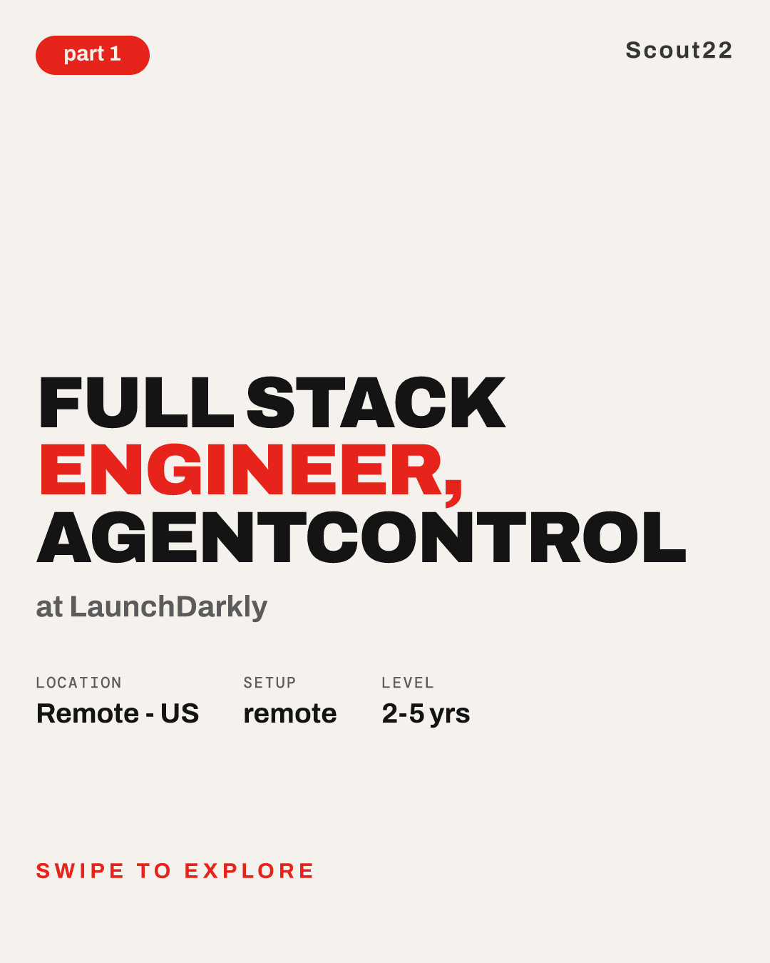 Full Stack Engineer, AgentControl at LaunchDarkly
