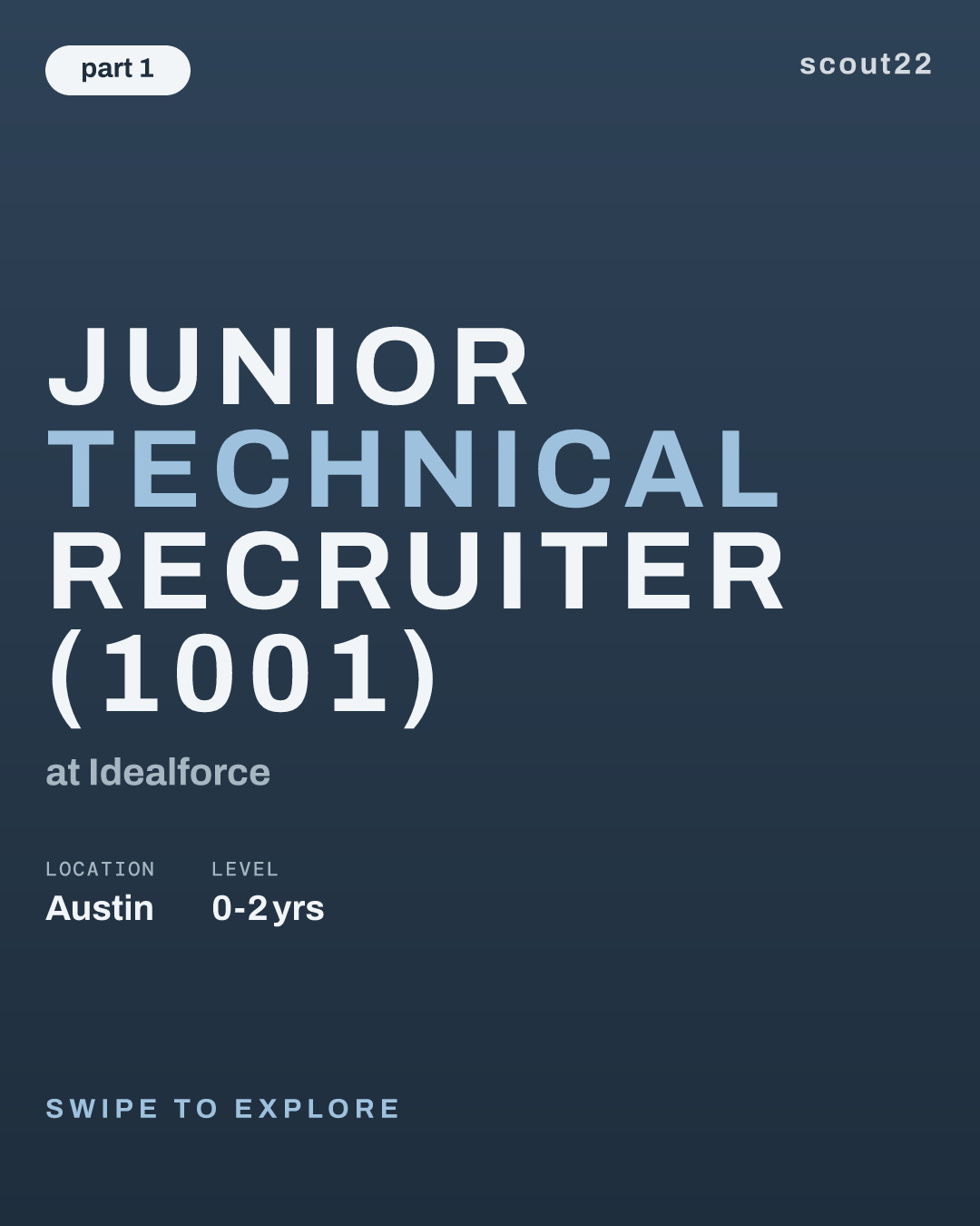 Junior Technical Recruiter (1001) at Idealforce