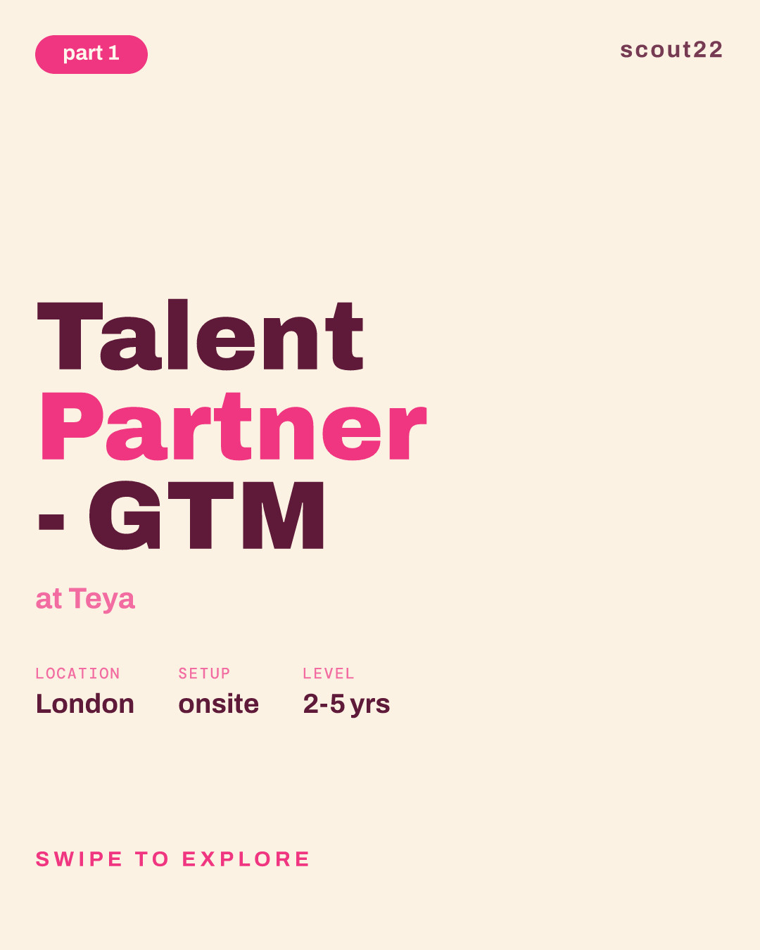 Talent Partner - GTM at Teya