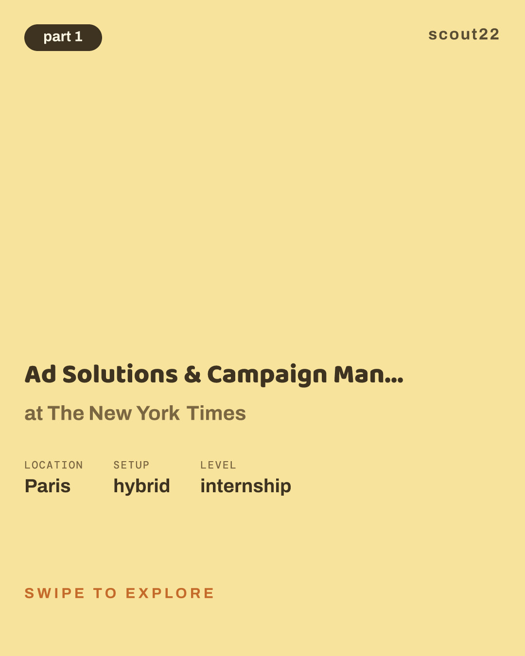 Ad Solutions & Campaign Management Intern at The New York Times