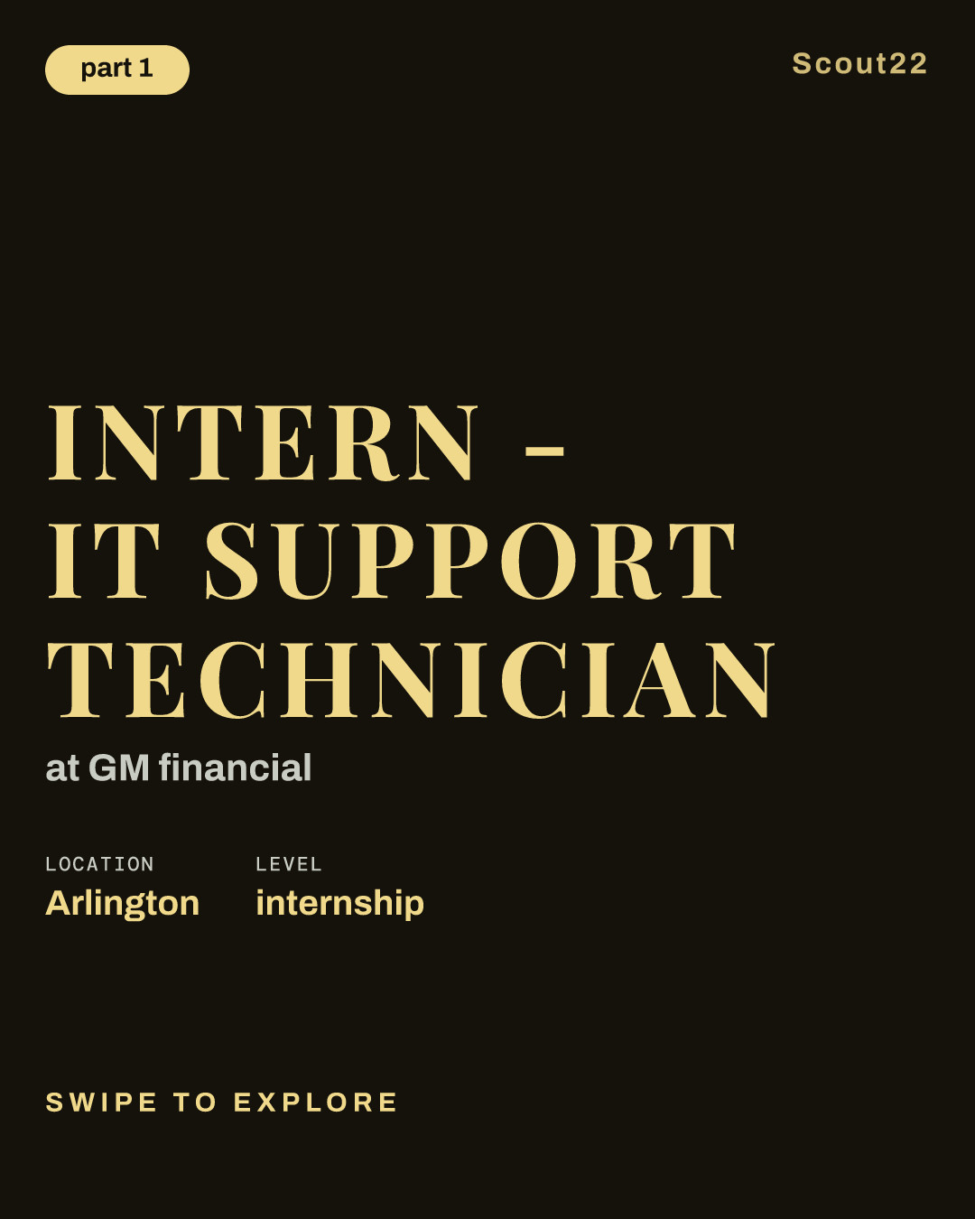 Intern - IT Support Technician at GM financial