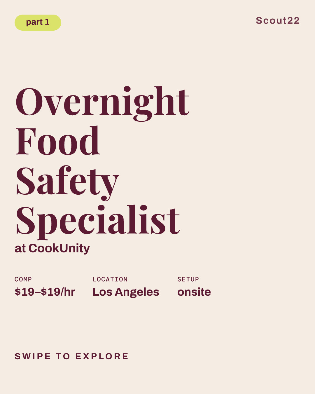 Overnight Food Safety Specialist at CookUnity