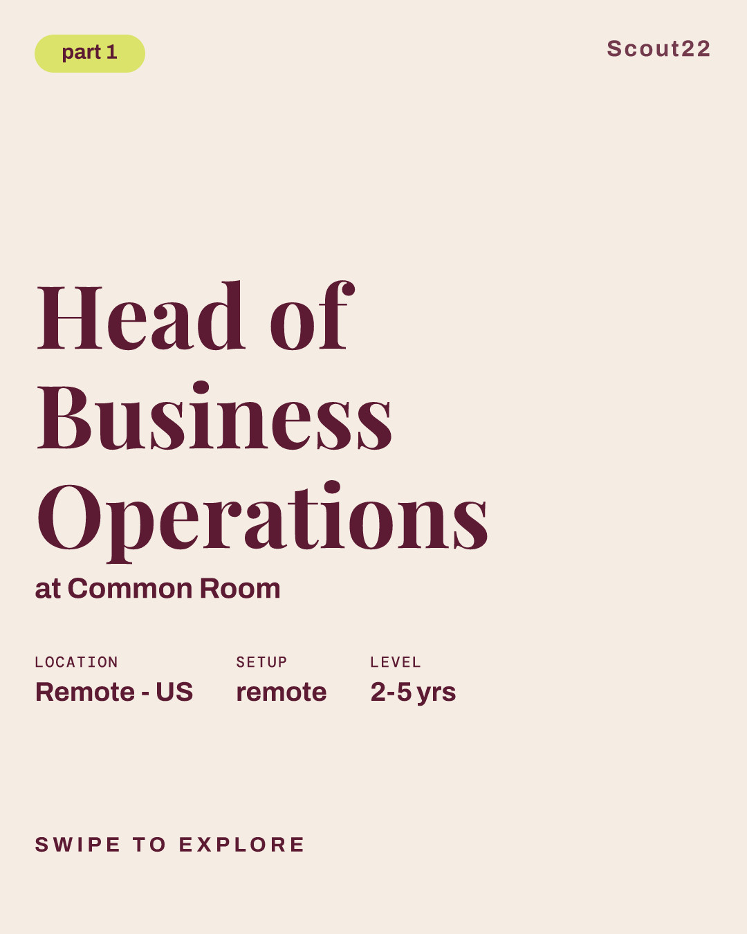Head of Business Operations at Common Room