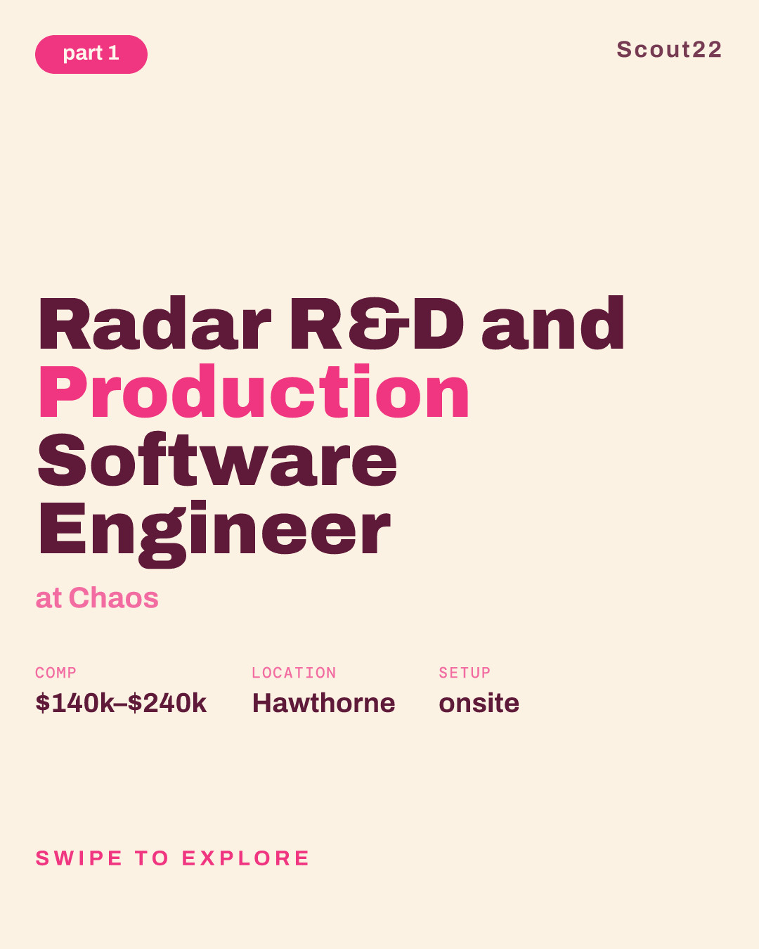 Radar R&D and Production Software Engineer at Chaos