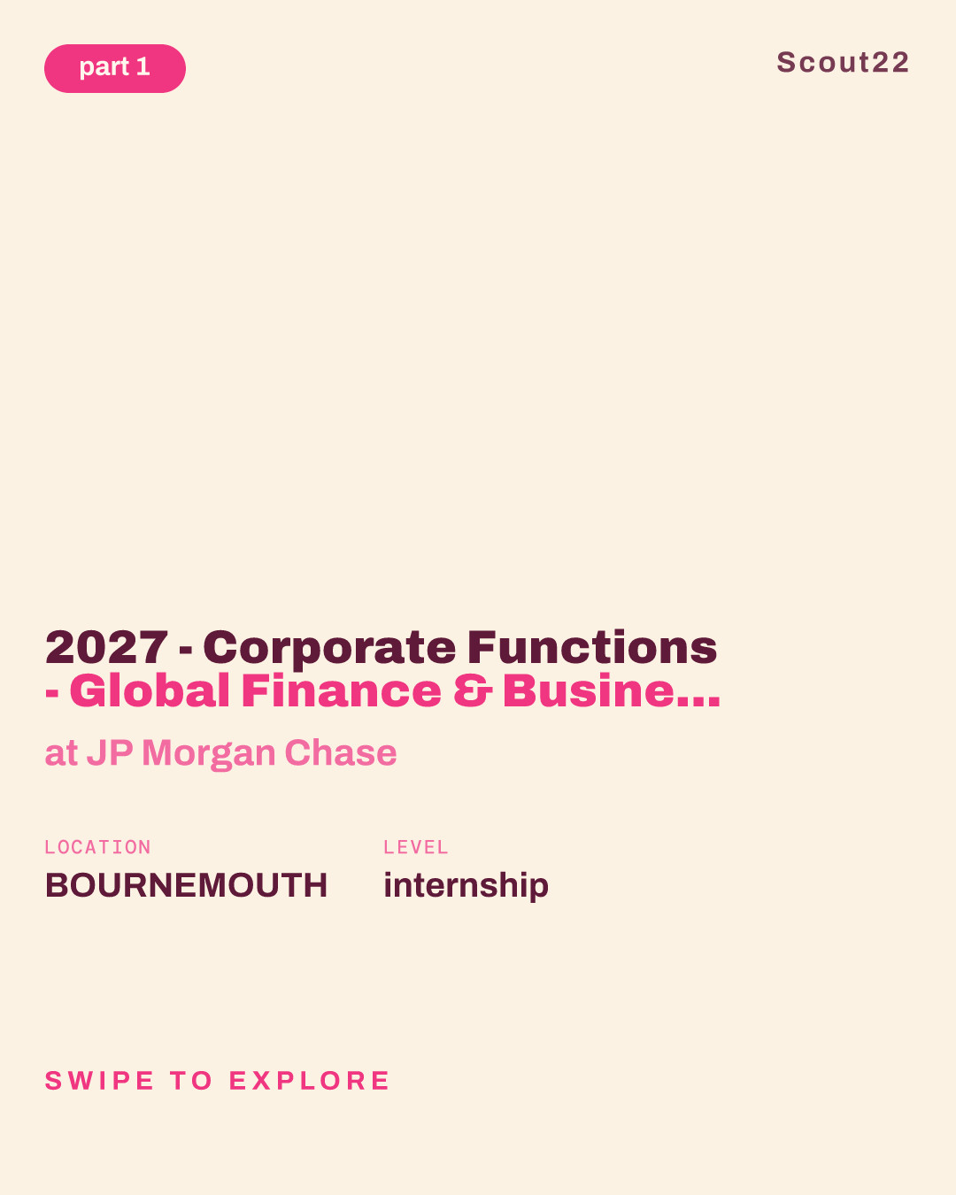 2027 - Corporate Functions - Global Finance & Business Management - Summer Internship - Bournemouth at JP Morgan Chase