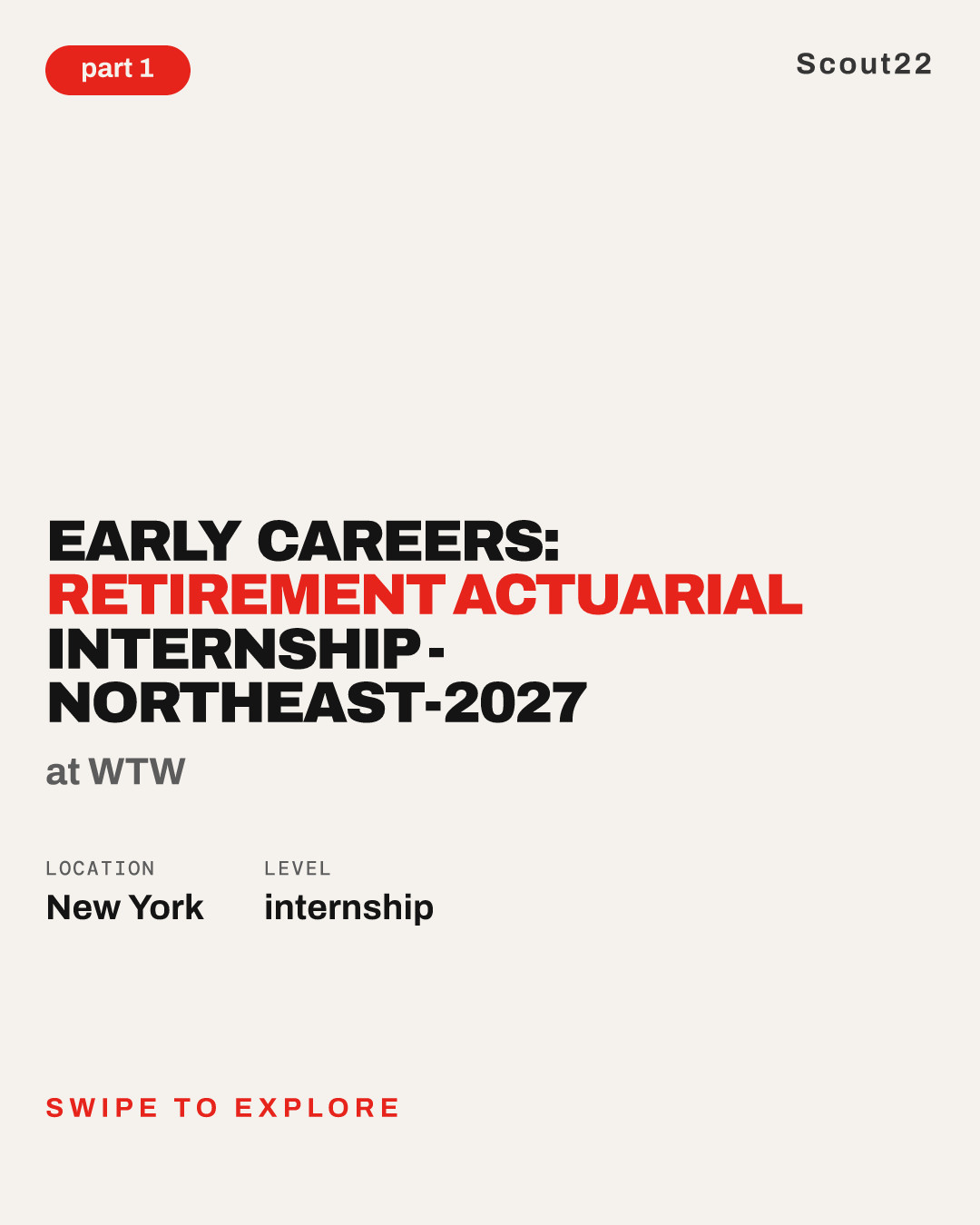 Early Careers: Retirement Actuarial Internship - Northeast-2027 at WTW