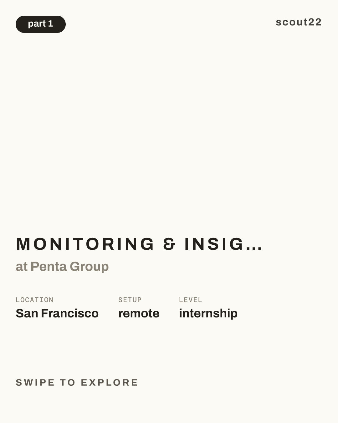 Monitoring & Insights Internship - West Coast Remote at Penta Group