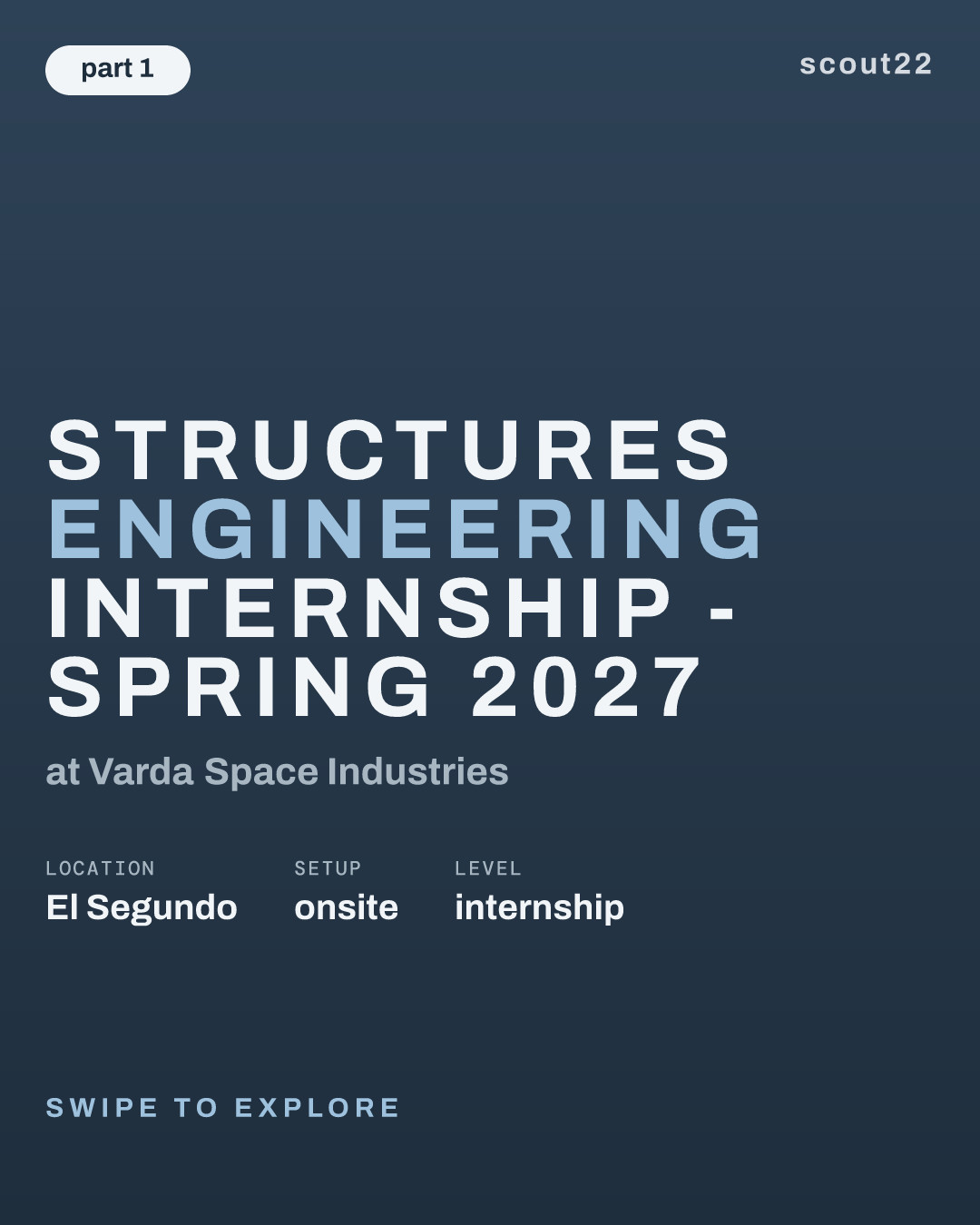Structures Engineering Internship - Spring 2027 at Varda Space Industries