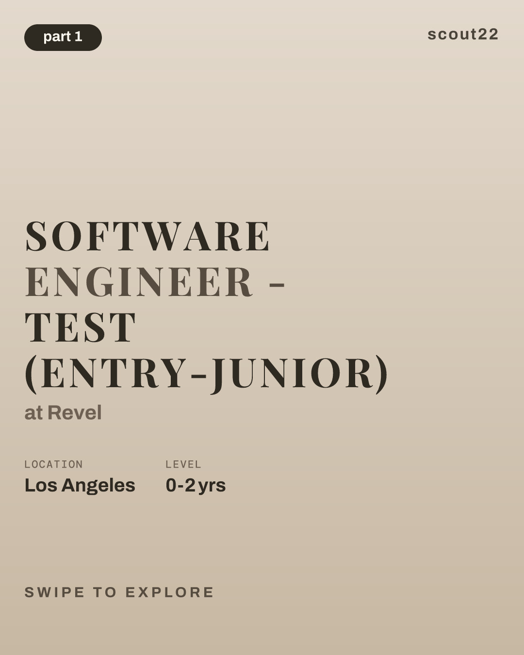 Software Engineer - Test (Entry-Junior) at Revel