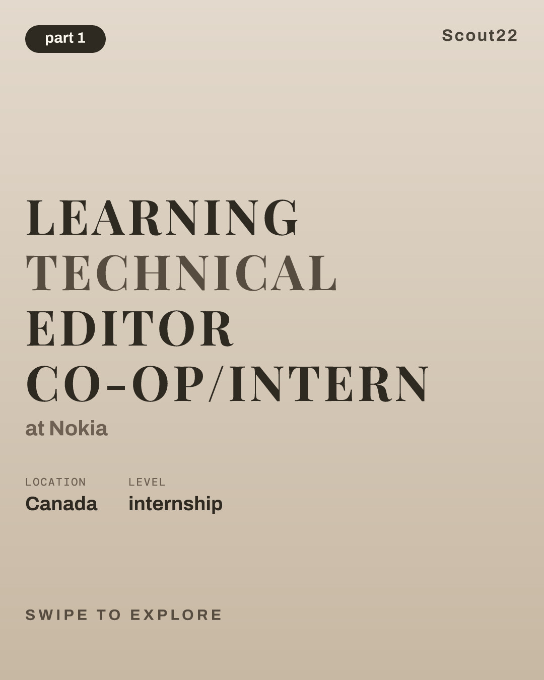 Learning Technical Editor Co-op/Intern at Nokia