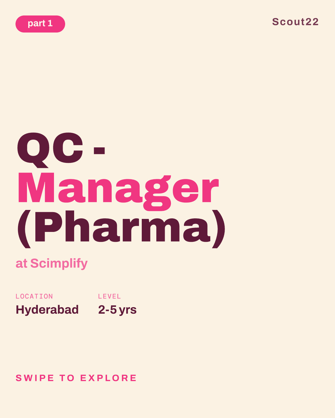 QC - Manager (Pharma) at Scimplify