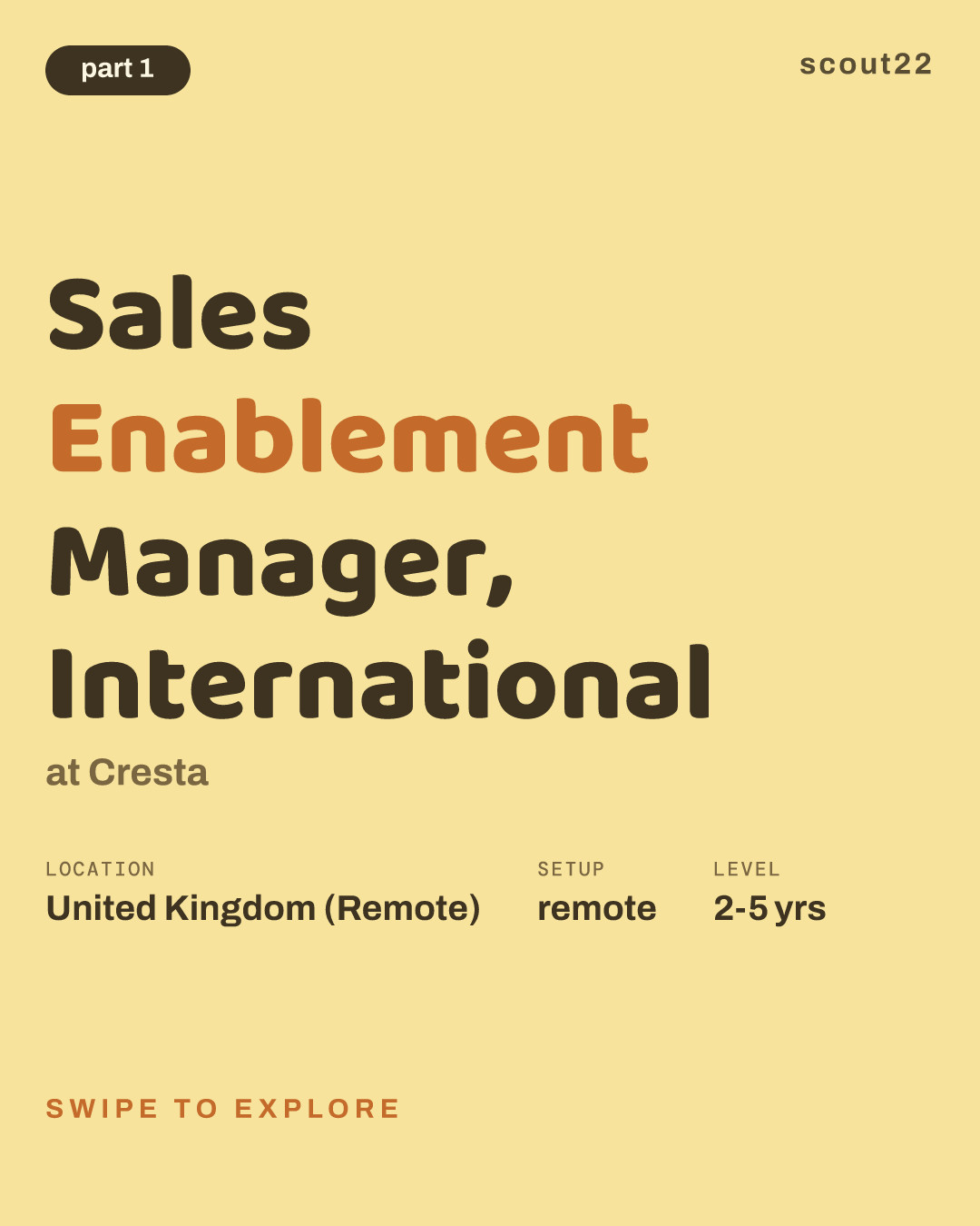 Sales Enablement Manager, International at Cresta