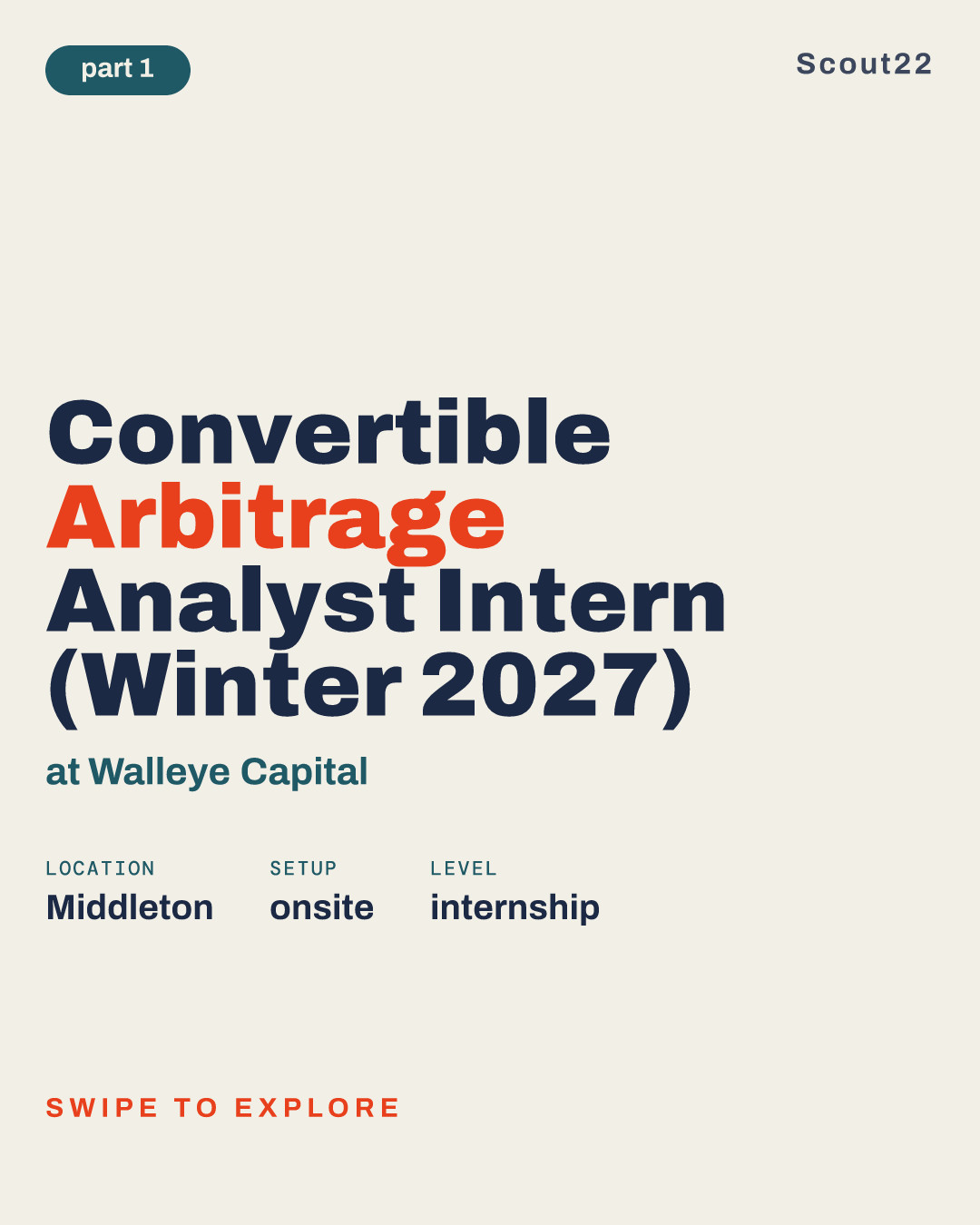 Convertible Arbitrage Analyst Intern (Winter 2027) at Walleye Capital