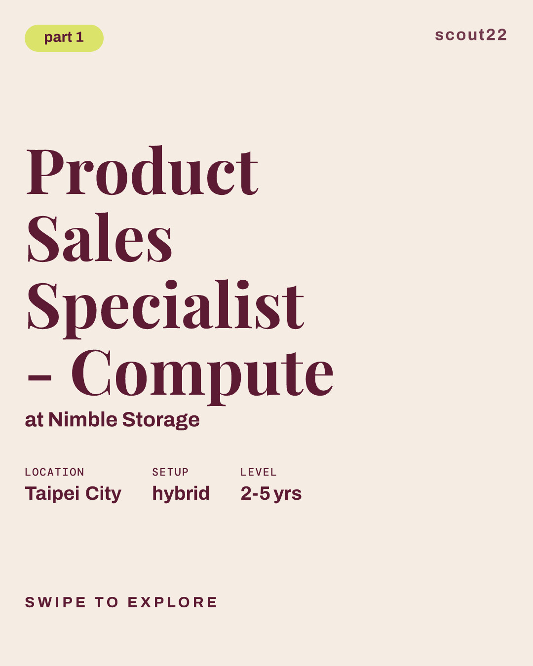 Product Sales Specialist - Compute at Nimble Storage