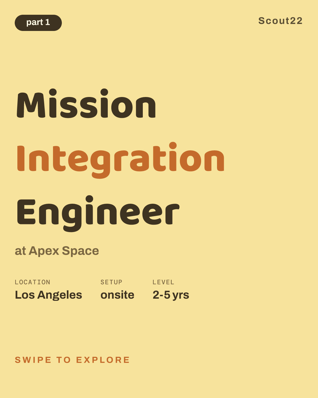 Mission Integration Engineer at Apex Space
