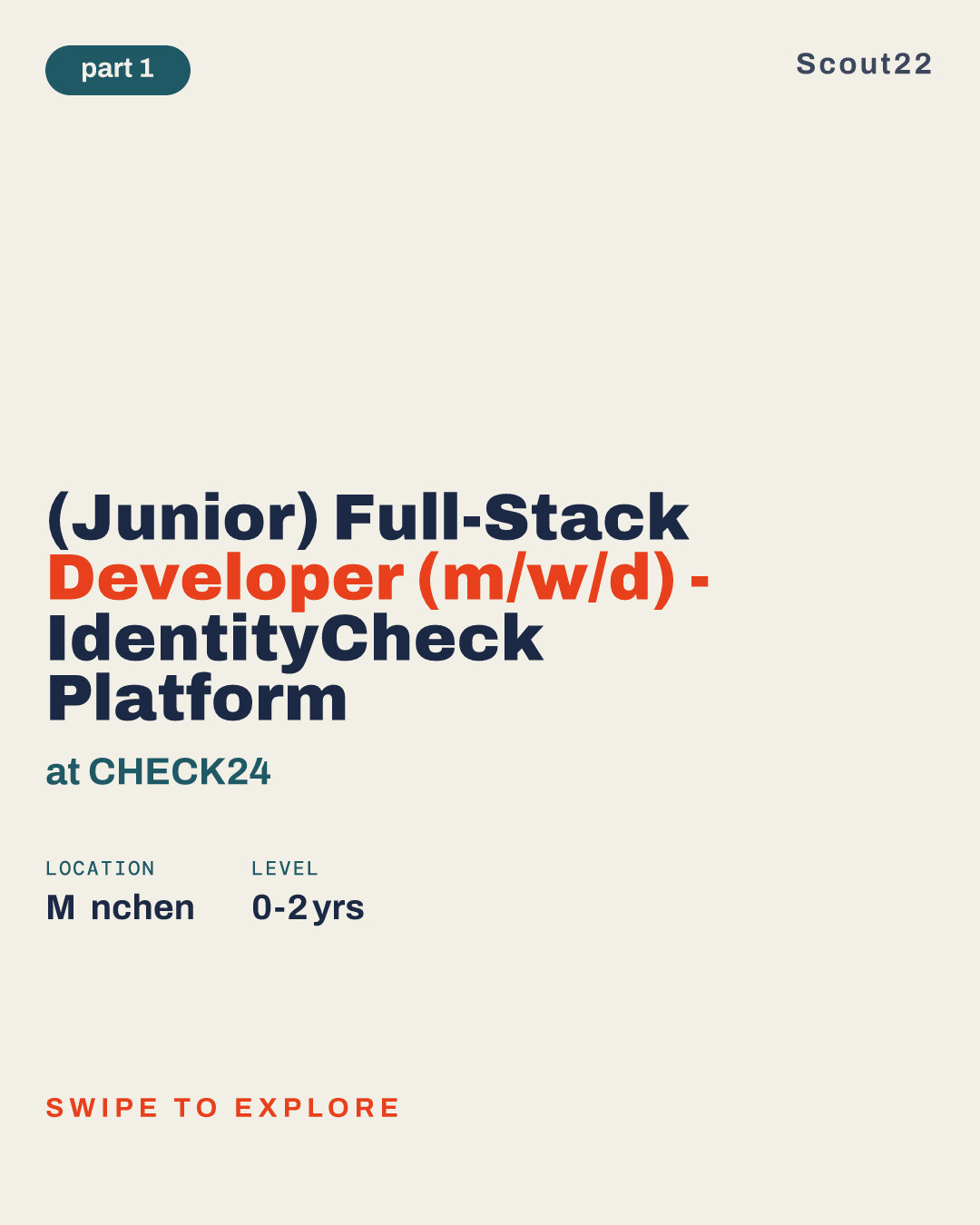 (Junior) Full-Stack Developer (m/w/d) - IdentityCheck Platform at CHECK24