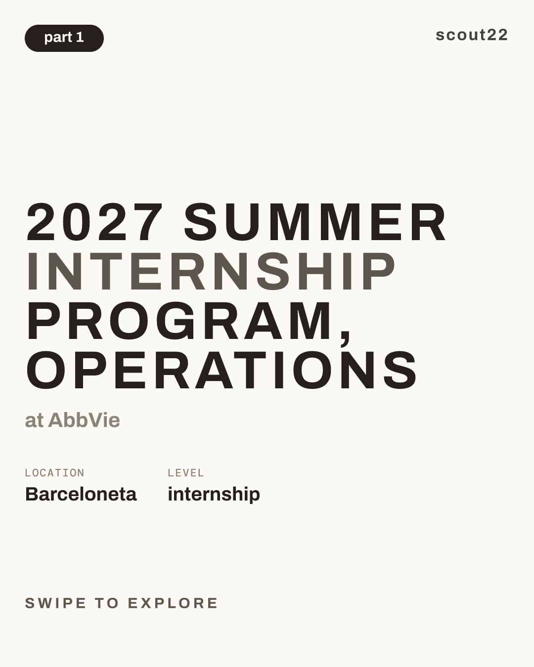 2027 Summer Internship Program, Operations at AbbVie