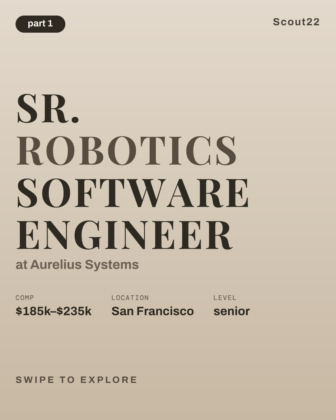 Sr. Robotics Software Engineer at Aurelius Systems