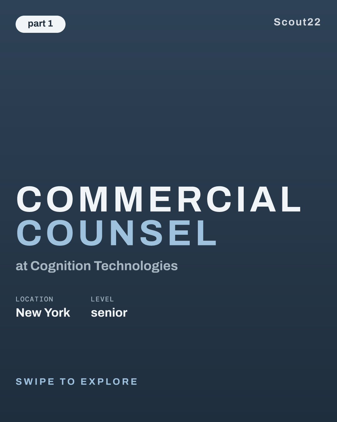 Commercial Counsel at Cognition Technologies