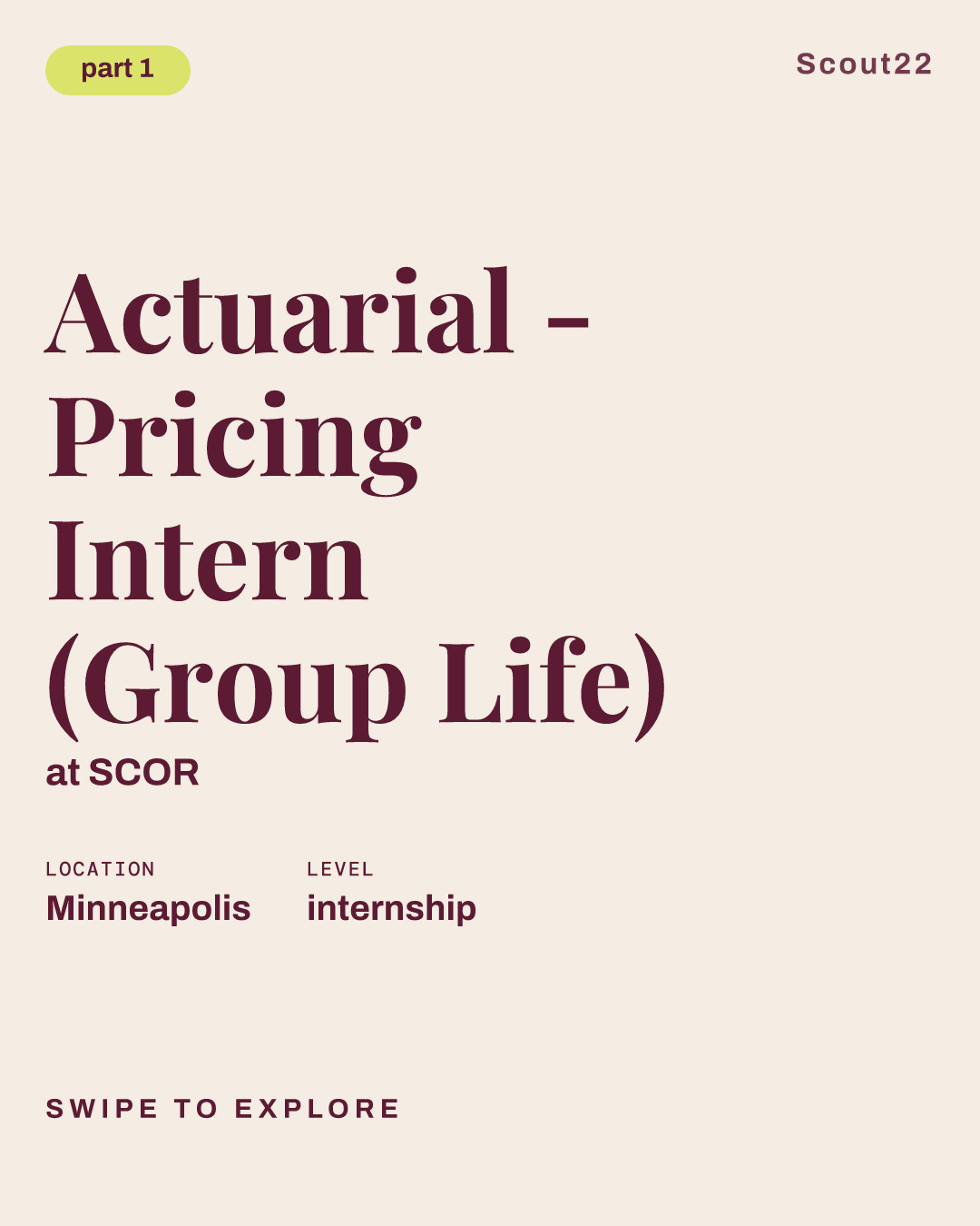 Actuarial - Pricing Intern (Group Life) at SCOR