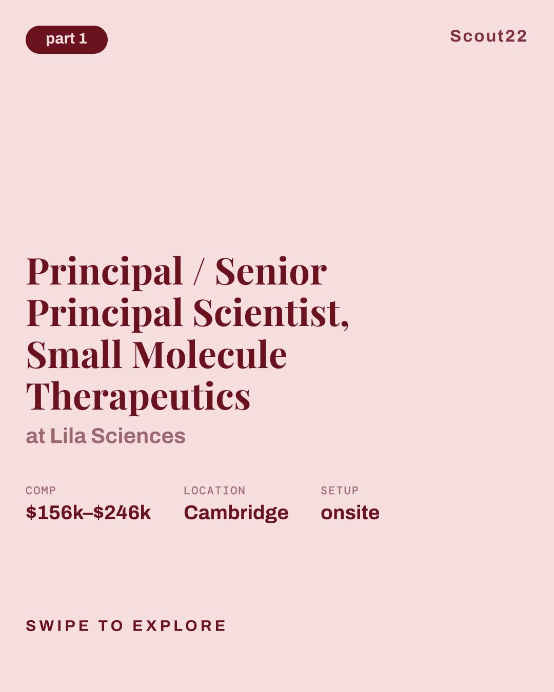 Principal / Senior Principal Scientist, Small Molecule Therapeutics at Lila Sciences