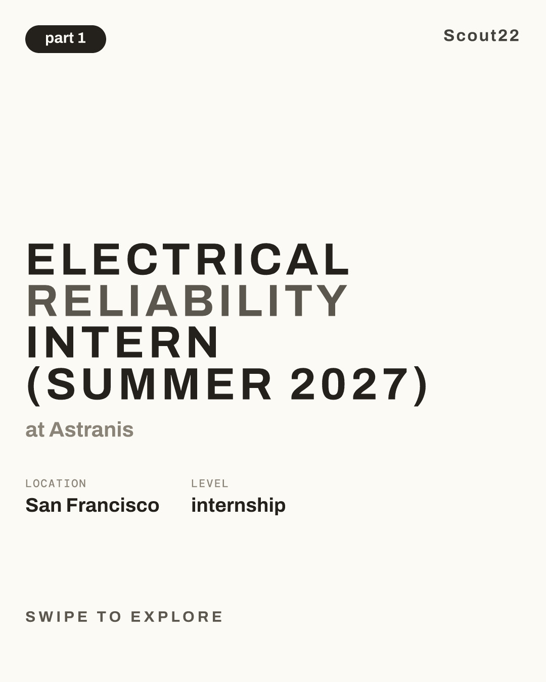 Electrical Reliability Intern (Summer 2027) at Astranis