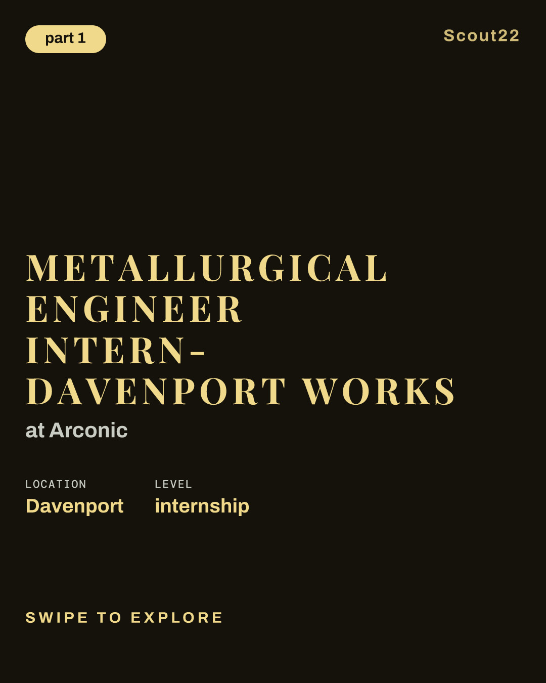Metallurgical Engineer Intern- Davenport Works at Arconic