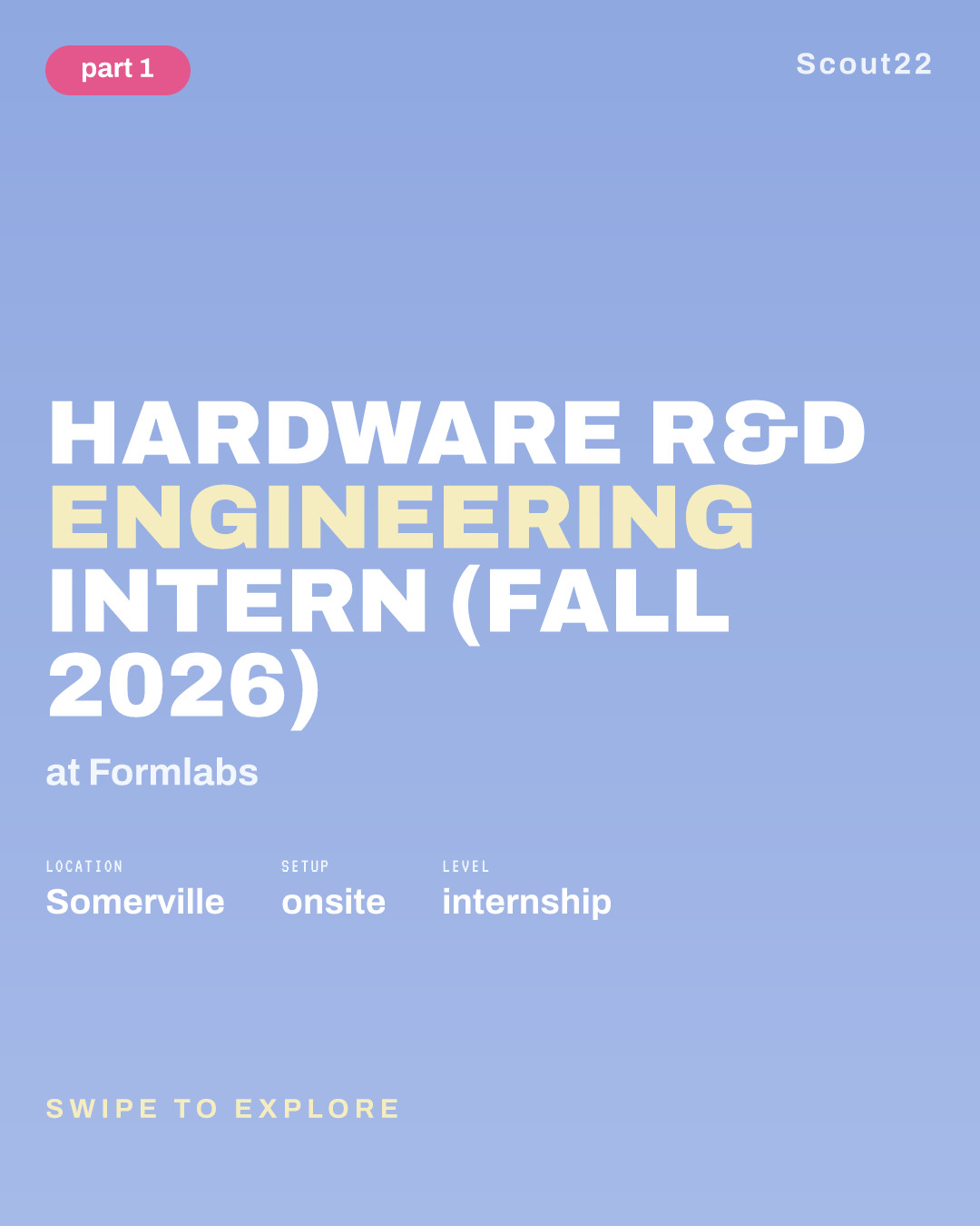 Hardware R&D Engineering Intern (Fall 2026) at Formlabs