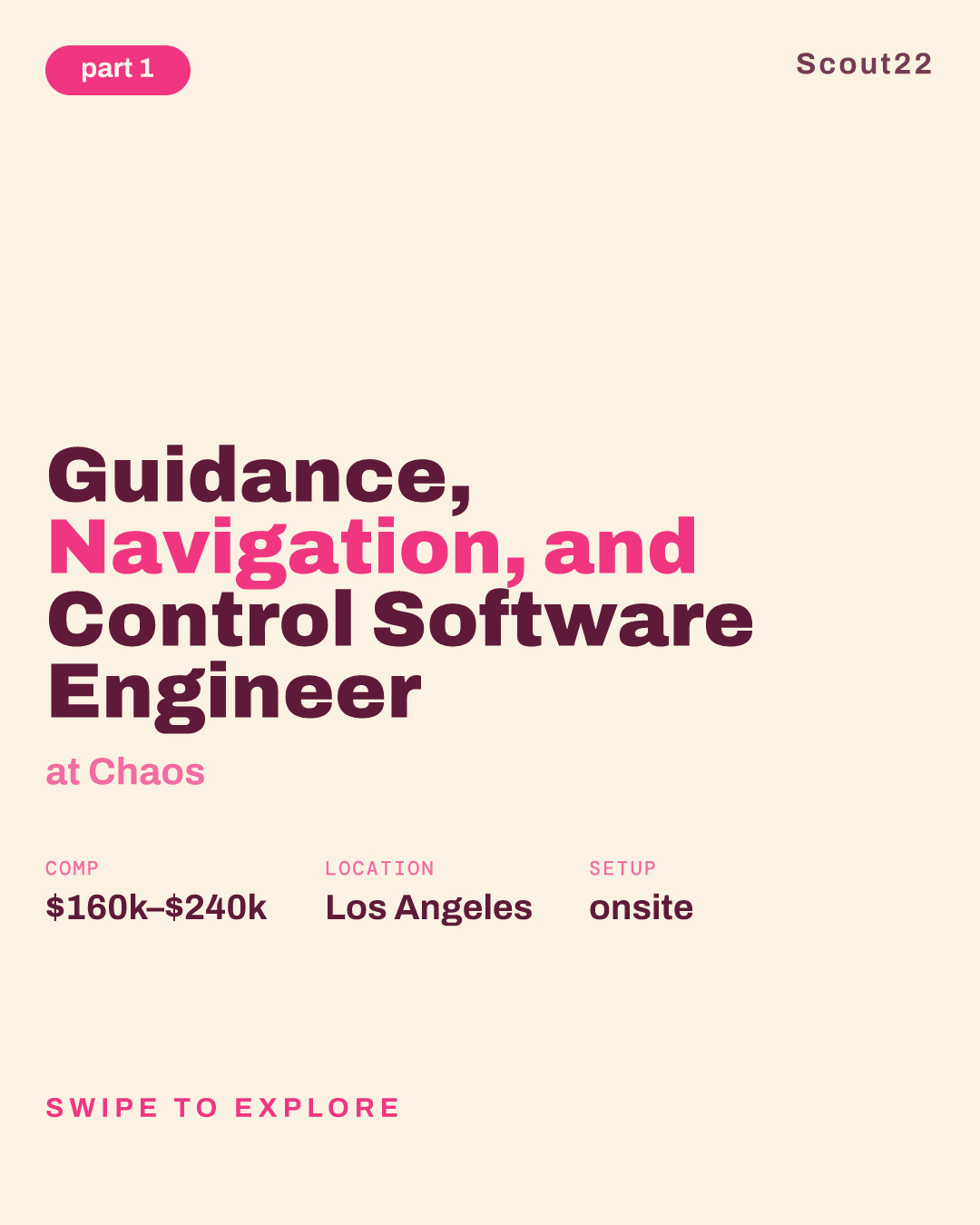 Guidance, Navigation, and Control Software Engineer at Chaos